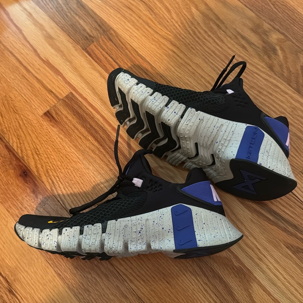 Black and Lavender Women's Athletic Sneakers